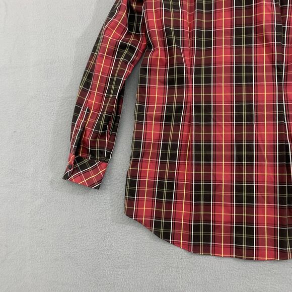 Orvis Shirt Womens 6 Red Black Plaid Long Sleeve Button Up 100% Cotton Pocket - Picture 14 of 16